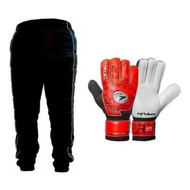 Imagem de Kit Goleiro Luva Poker E Calça Estofada - Orca/Poker, Calça G Luva 09,