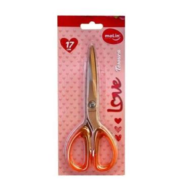 Imagem de Tesoura Uso Geral 17cm Orange Titanium 23177 Molin - LC