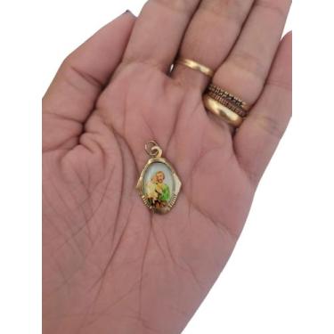 Imagem de Kit 100 Medalhas De São José 2cm Dourada - CAF