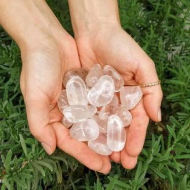 Imagem de Pedra Cristal Quartzo Transparente Rolado 1cm a 5cm - Proteção Cura Ab