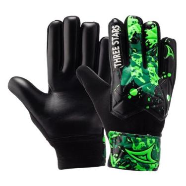 Imagem de Luva Goleiro Campo Three Stars Brava Infantil, Bravapalmapreta, M, BRA