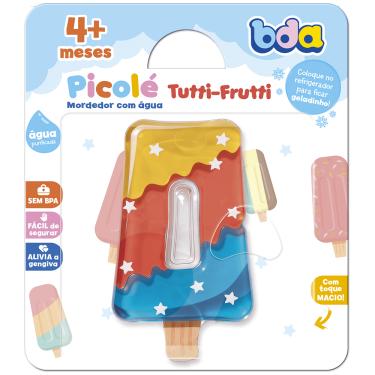 Imagem de Mordedor com Água Atóxico Toyster Picolé Tutti Frutti 80g 4+ Meses