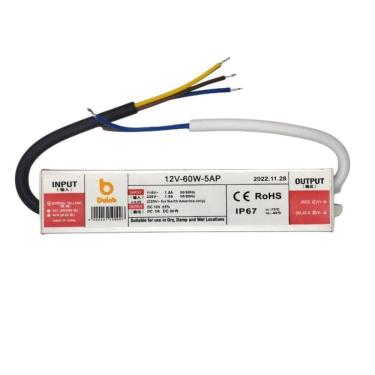Imagem de Fonte de Alimentação Blindada 5A 12V 60W IP67 Bivolt Sol e Água