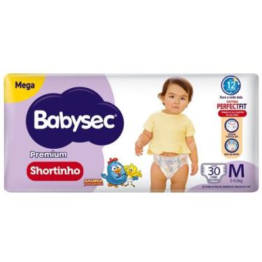 Imagem de Fralda Premium Shortinho Babysec M (59,5 kg) 30 Unidades