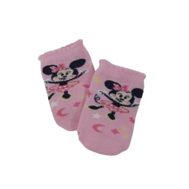 Imagem de Meia para bebê recem nascido mickey lupo, 0 a 4 meses, Rosa