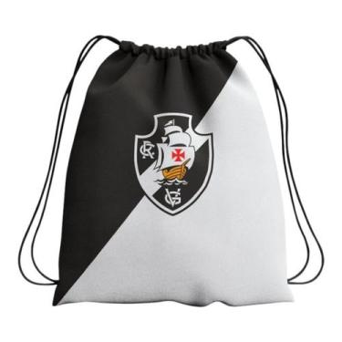 Imagem de Saco Mochila Multiuso Time Vasco Da Gama - Poker Preto