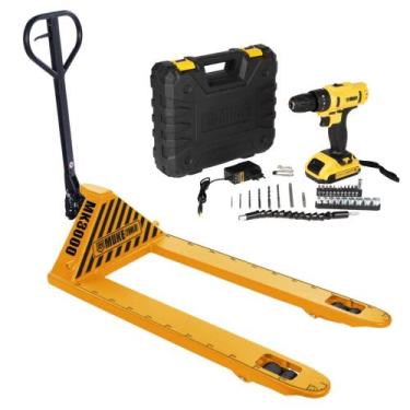 Imagem de Paleteira Manual Transpallet Hidráulica 3000kg Roda Dupla 685X1220 com