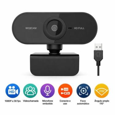 Imagem de Webcam HD 1080P para Streaming com Microfone Integrado USB - Webcam pa