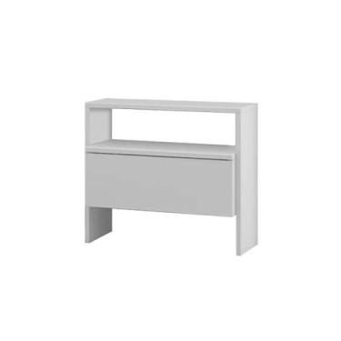 Imagem de Mesa Cabeceira Etno c/ 1 Gaveta Branco - Novo Horizonte