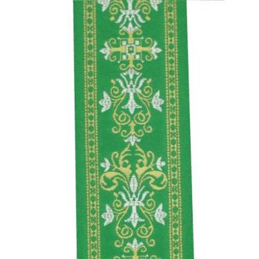 Imagem de Fita Galão Litúrgico 1 m x 7,5 cm larg des 1856 - Verde - Marc1