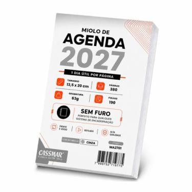 Imagem de Miolo de Agenda 2027 63g 13,5x20 cm Cinza Cassmar 01un