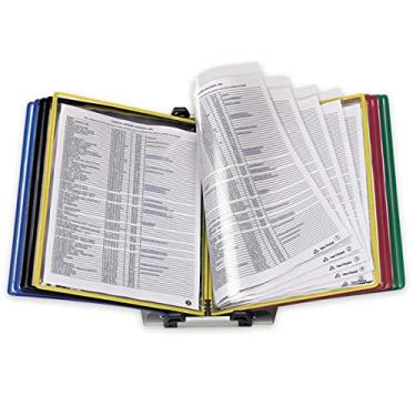 Imagem de Pasta dobrável Cinco unidades de mesa 50 bolsos cores sortidas (D291F)