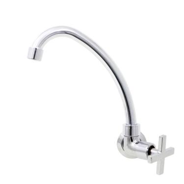 Imagem de Torneira Cozinha Parede Cromada C29 Com Arejador Fixo