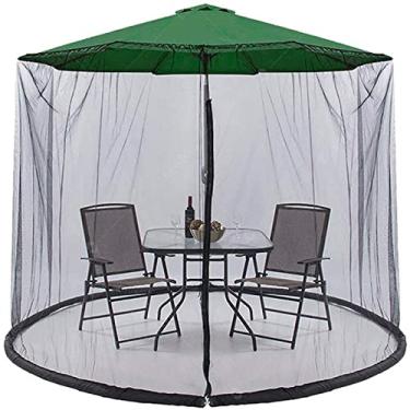 Imagem de Foern Mosquiteiros de guarda-chuva para pátio, tela de mosquito, redes de mosquiteiro com porta de zíper para ambientes externos, spray de rede de pátio para jardim, preto