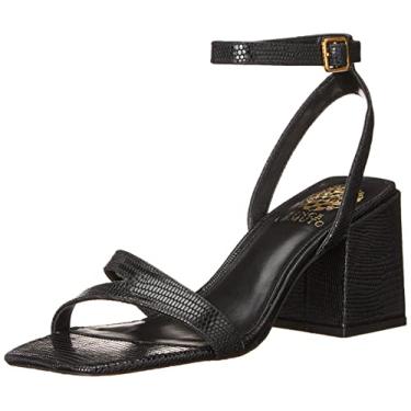 Imagem de Vince Camuto Sandália feminina de salto com tira no tornozelo, Preto, 35