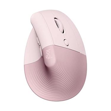Imagem de Mouse Sem Fio Logitech Lift Vertical com Design Ergonômico para Redução de Tensão Muscular, Cliques Silenciosos, Conexão Bluetooth ou USB Logi Bolt, Compatível com Windows/macOS/iPadOS - Rosa