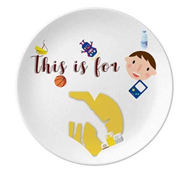 Imagem de Prato de porcelana Donkeys Meals Outlines Grasslands Prato de jantar redondo masculino