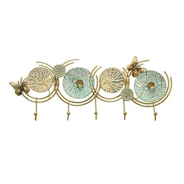 Imagem de KIZQYN Ganchos de casaco cabide montado na parede, gancho de casaco de moda, trilhos de gancho para cabide de roupas de entrada, varanda, sala de estar, quarto, cozinha cabide de casaco montado na parede (tamanho: CH)