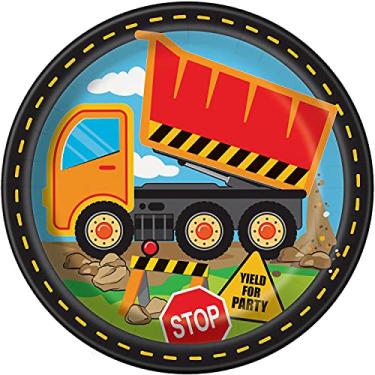 Imagem de Pratos de papel para festa de aniversário, jantar de aniversário, 23 cm, 8 unidades