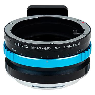 Imagem de Adaptador de montagem de lente de acelerador ND Vizelex – Compatível com lentes de montagem Mamiya 645 (M645) para câmera digital Fujifilm G-Mount com filtro ND variável integrado (2 a 8 paradas)
