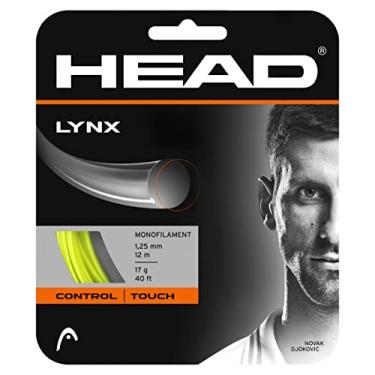 Imagem de HEAD Conjunto de cordas de raquete de tênis Lynx 101 cm - Corda de raquete monofilamento calibre 17, amarelo neon