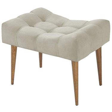 Imagem de Puff Banqueta Decorativa Para Sala E Quarto Requinte Suede Bege - DL DECOR