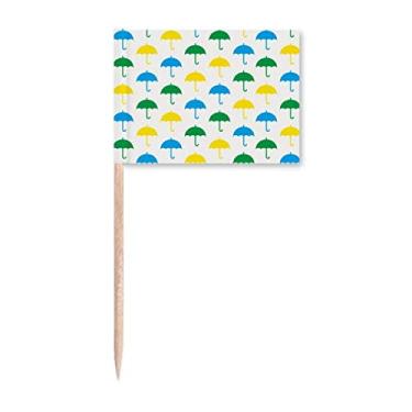 Imagem de Guarda-chuva chuva clima nuvem palito bandeiras marcador enfeite para festa