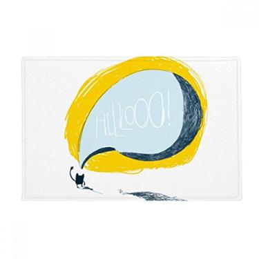 Imagem de DIYthinker Tapete para porta de banheiro com estampa de gato monstro na noite do universo