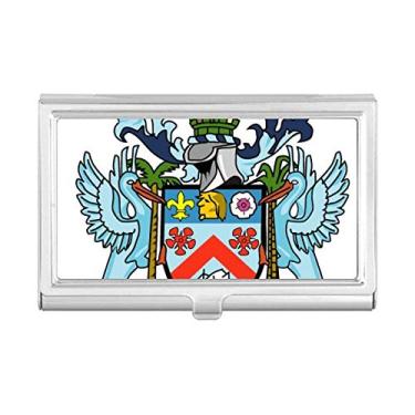 Imagem de Porta-cartões de visita com emblema nacional de São Cristóvão e Névis