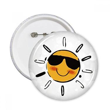 Imagem de Óculos de sol com estampa de ilustração de clima e pino redondo, emblema, emblema, acessório, 5 peças