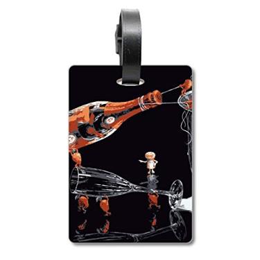 Imagem de Capa de vidro para decoração de balde de gelo, bolsa de viagem, etiqueta para cartão de bagagem