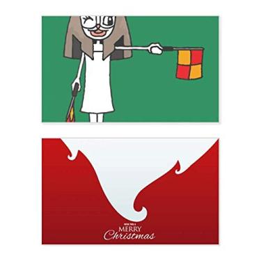 Imagem de árbitro de handebol indica bandeira desenho mamãe feriado feriado feliz Natal cartão de parabéns mensagem de Natal letra