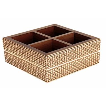 Imagem de PORTA TALHERES MADEIRA TRELICA L17,5XP17,5XA9CM COR MARROM