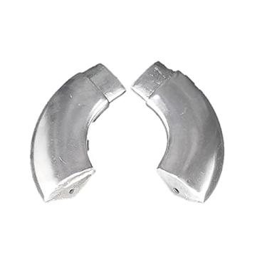 Imagem de CURVA DE ALUMINIO BRILHANTE PARA CORRIMAO CHATA PAREDE 1 PAR