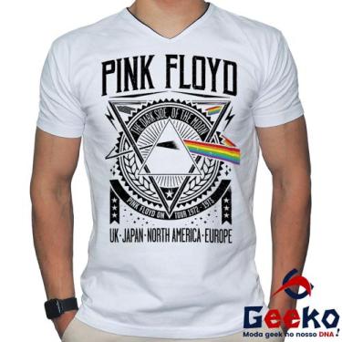 Imagem de Camiseta Pink Floyd 100% Algodão The Dark Side Of The Moon Rock Geeko