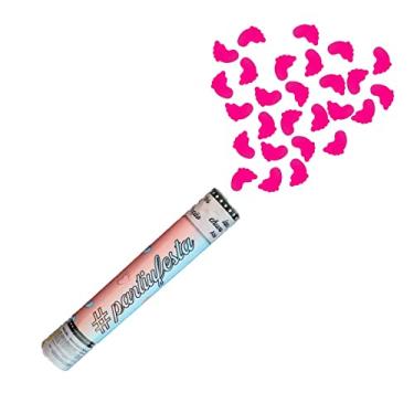 Imagem de Lança confetes De Papel Metalizado Ou Coloridos (Pezinho Rosa)