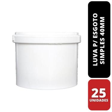 Imagem de Kit C/ 25 Luva P/ Esgoto Simples 40mm Multilit