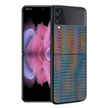 Imagem de Capa de telefone de fibra de carbono preta para Samsung Galaxy Z Flip 3 5G Flip 4 5 ZFlip3 ZFlip zflip Flip4 ZFlip4 Capa rígida para PC Bumper Pint, ZF, BKB07, para Samsung Z Flip5