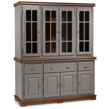 Imagem de Cristaleira Arca e Oratório 8 Portas 3 Gavetas Manchester 2055 Linz Móveis - Cinza/Imbuia