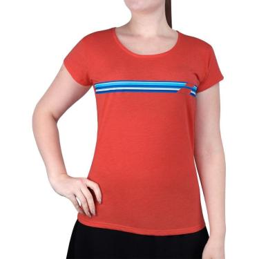 Imagem de Camiseta Babolat Exercise Stripes Tee Vermelha