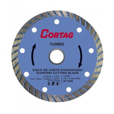 Imagem de Disco De Corte  Turbo Diamantado De 110mm - Cortag