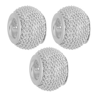 Imagem de Kit 3 Berloques Separadores Murano Telinha Banhado a Prata 925