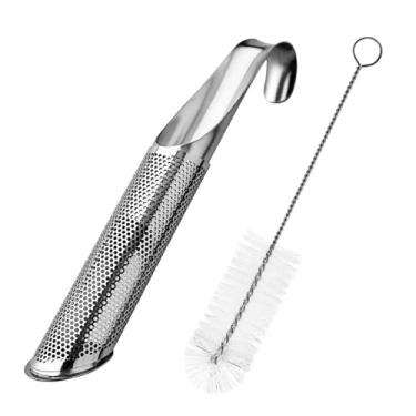 Imagem de Baoblaze Infusor de chá e escova, infusor de chá de aço inoxidável, infusor de chá para folhas de chá soltas, infusor de folhas de chá