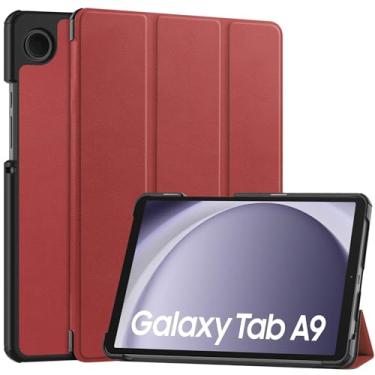 Imagem de Capa do caso da tabuleta. Compatível com Samsung Galaxy Tab A9 Case SM-X110 8,7 polegadas Case Tri-Fold Smart Tablet Case, Capa protetora leve Hard PC Back Shell Slim Case Multi-View Angles, Auto Wake