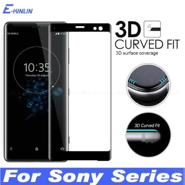 Imagem de 3D Curvo Borda Cobertura Completa XZ1 XZ3 XZ2 Premium de Vidro Temperado Para Sony Xperia Compact