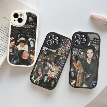 Imagem de Caixa de telefone de couro duro para iPhone  cantor  Tom Bill  Kaulitz  Hotel Tokio  iPhone 14  13
