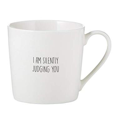 Imagem de Santa Barbara Design Studio Caneca de café SIPS Drinkware Bone China, 400 ml, Silently Judging