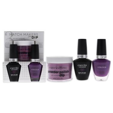 Imagem de Match Makers Plus Dip – Mercury Rising by Cuccio para mulheres – 3 peças de sistema de polimento em pó profissional de 45 g, gel de imersão em verniz de 12,5 g, esmalte colorido de 12 g