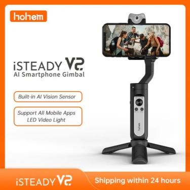 Imagem de Hohem-iSteady V2S Selfie Stick Gimbal Phone para Smartphones  Estabilizador Portátil AI  Xiaomi