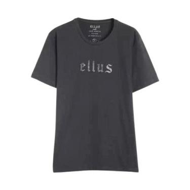 Imagem de Camiseta Ellus Masculina Cotton Fine Gothic Classic Cinza